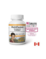 Multivitamini in minerali za ženske MultiFactors, 90 V kapsul <tc>Natural Factors</tc>