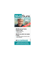 Multisure® Men 50+ / Multivitamini za moške 50+ (z luteinom, lycopenom in žago Palmetto), 80 kapsul