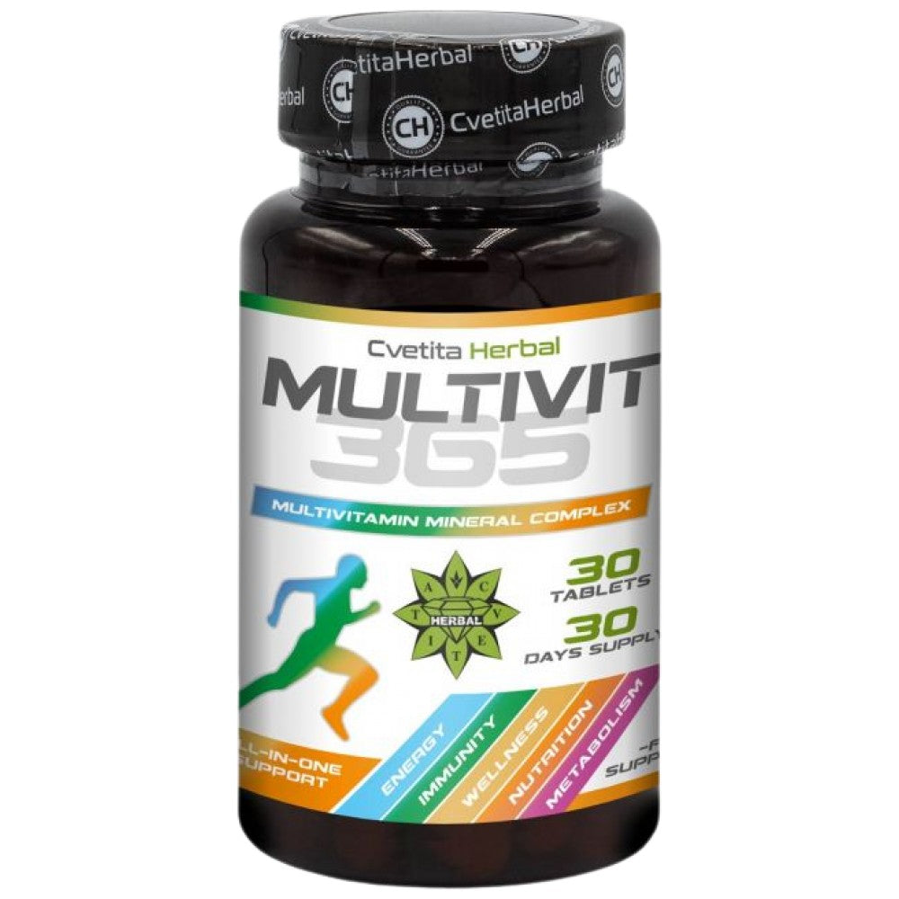 MultiVit 365 - Multivitamini in minerali - 30 tablet