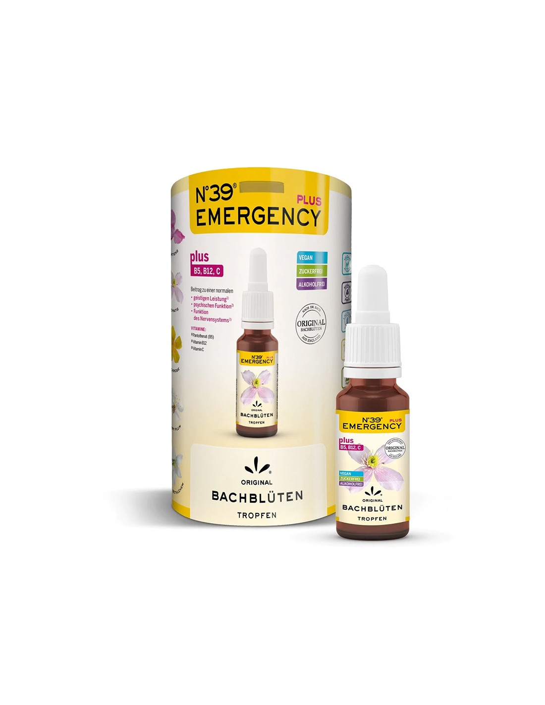 Dr. Bach kapljice N°39 za nujne primere + vitamin B12, B5, C - 20 ml <tc>Lemon Pharma</tc>