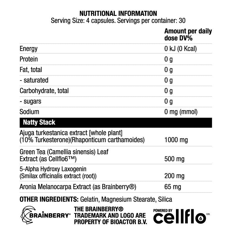 Nattystack | s turkesteronom - 120 kapsul