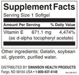 Naravni vitamin E 1000 iu - 250 gel kapsul