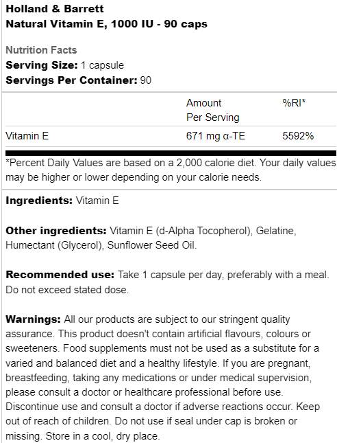 Naravni vitamin E 1000 iu - 90 kapsul