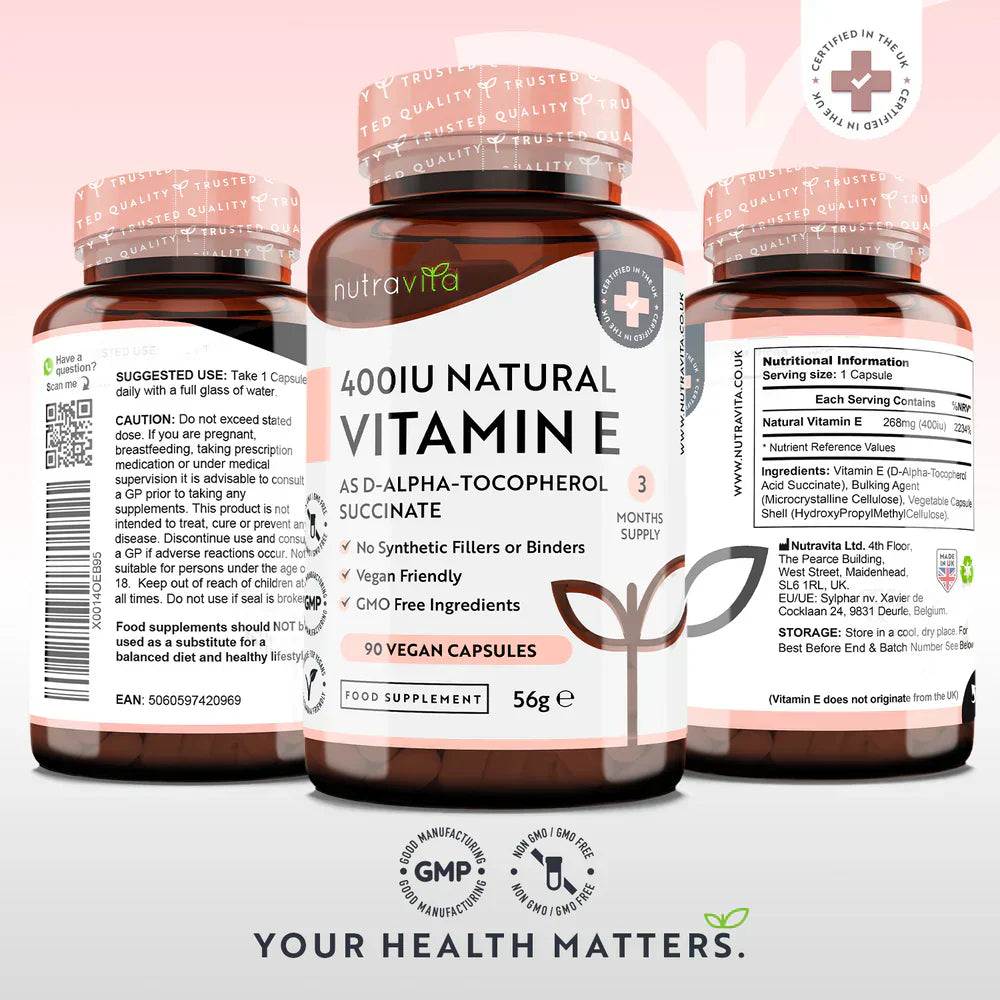 Naravni vitamin E 400IU 90 VCAPS