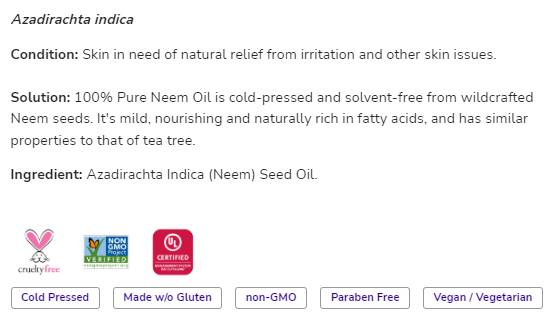 Neem olje | 100% čista azadirachta indica - 30 ml