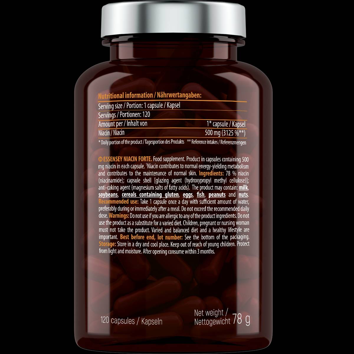 Niacin Forte 500 mg - 120 kapsul