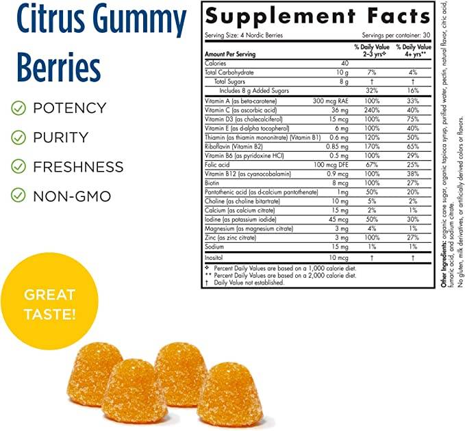 Multivitamin Nordic Berries - 120 gumij