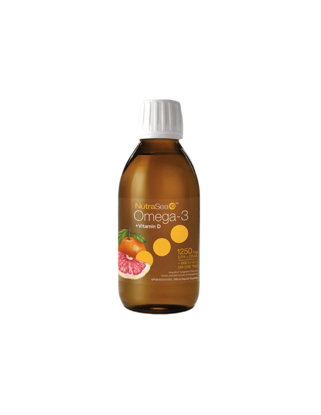 Nutrasea + D ™ omega-3 1250 mg + vitamin D 1000 iu-omega-3 + vitamin D3, 200 ml Narava pot