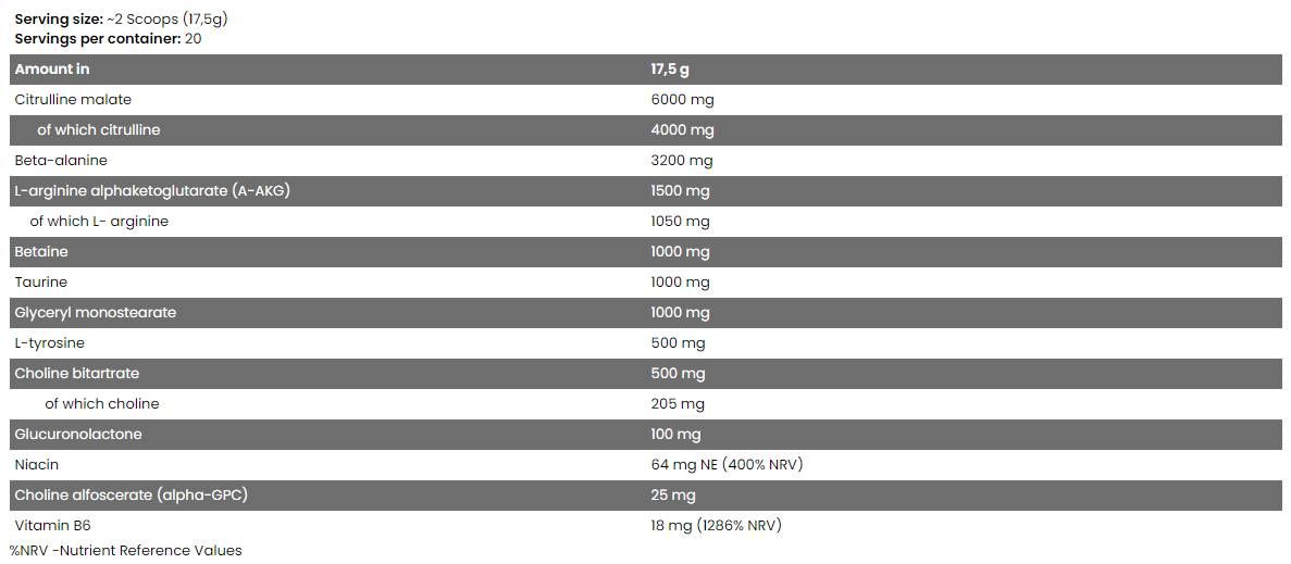 Jedrna plazma | Celoten spekter ne -stimulantni prehod - 350 gramov