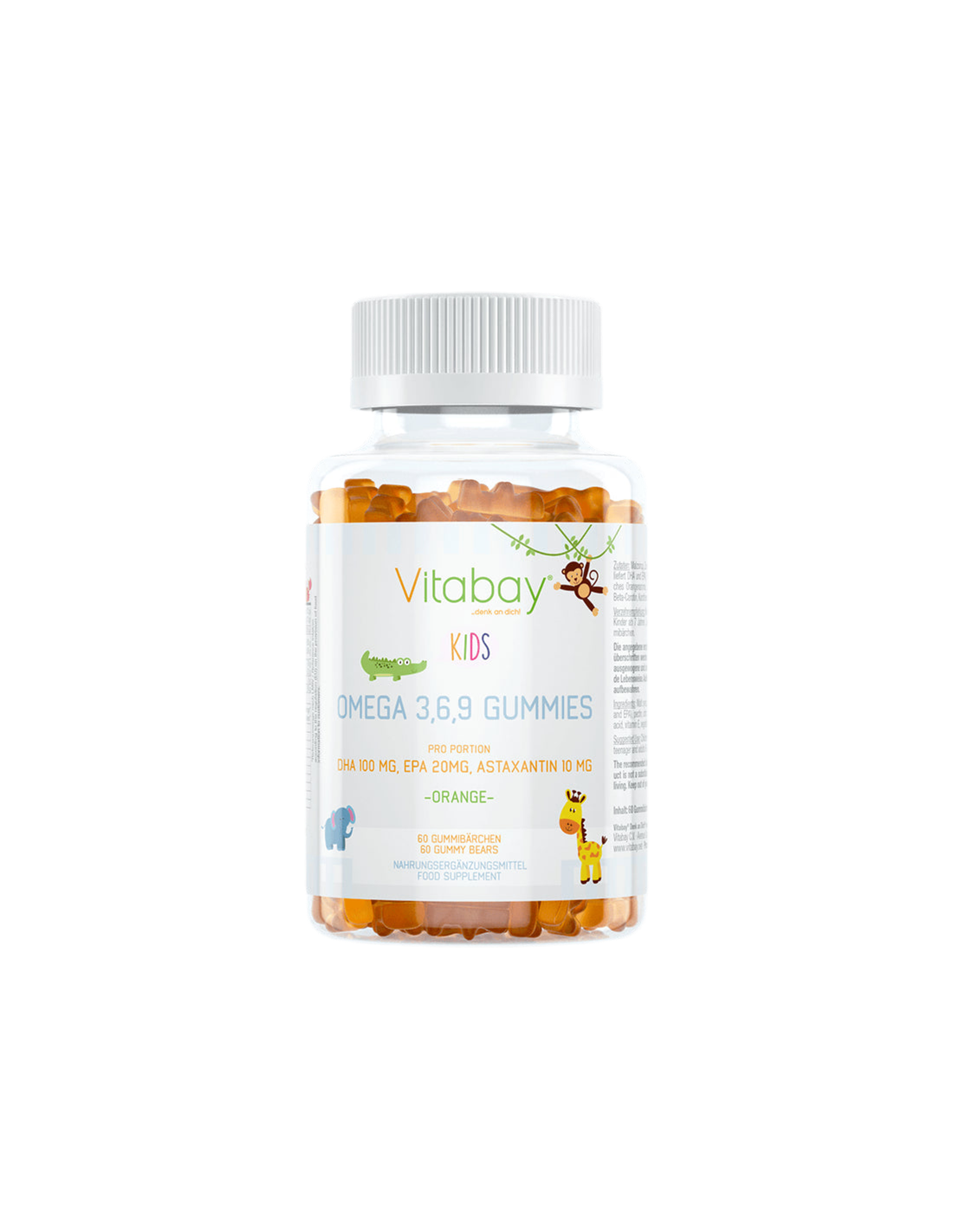 Omega 3-6-9 Gummies Kids / Omega 3-6-9 za otroke, 60 želejev tablete z pomarančnim okusom