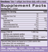 Omega-3 ribje olje 1000mg. 60 softgelov