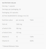 Omega 3 + k2 d3 - 30 gel kapsul