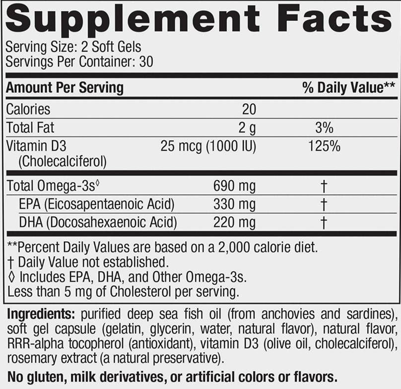 Omega -3d 690 mg - 120 softgelov