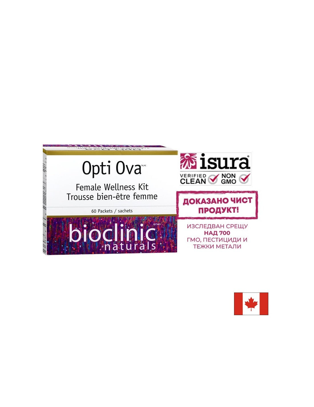 Opti Ova™ Female Wellness Kit/Program plodnosti za ženske x 60 paketov <tc>Natural Factors</tc>