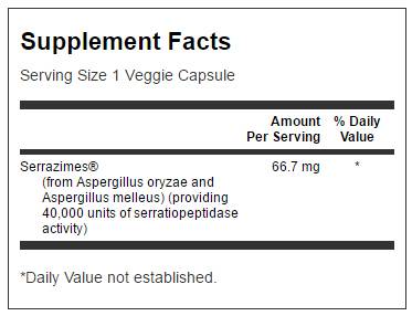 Optimalna potencial Serrazimes 40.000 enot 66,7 mg 60 kapsul