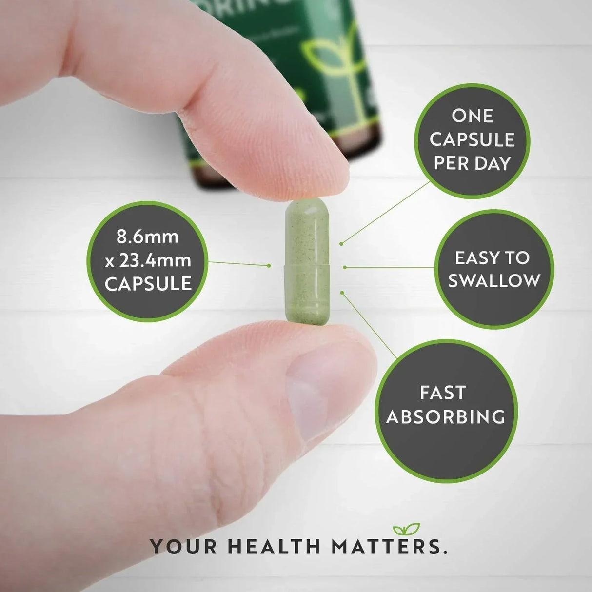 Organic Moringa - Bio Moringa 600 mg 120 veganskih kapsul