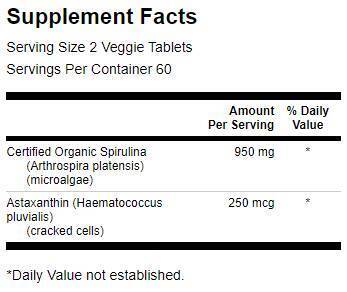 Organska spirulina in astaksanthin - 120 tablet