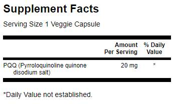 PQQ 20 mg / pirolokinolin kinon - 30 kapsul