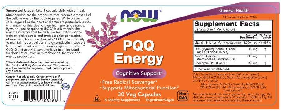 PQQ Energy 20 mg - 30 kapsul