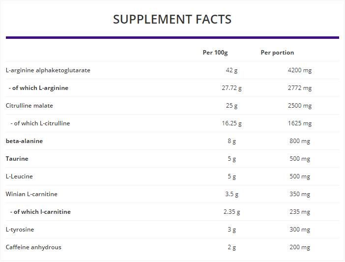 Formula pred vadbo črpalke - 300 gramov