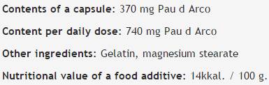 Pau d'Arco 370 mg - 100 kapsul