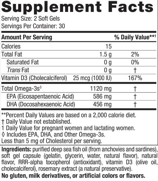 Pornotalni omega -3 - 60 softgelov