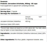 Prebiotični jeruzalem artičoka 400 mg 60 kapsul
