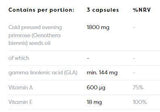 Primrose olje 1800 mg | z vitaminom A&E - 180 gel kapsul