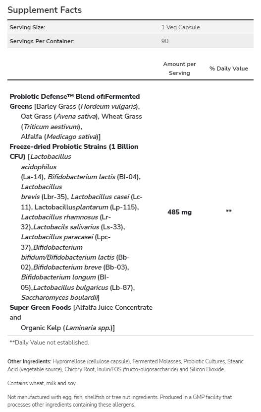 Probiotic Defense ™ - 90 kapsul