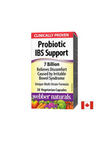Probiotic IBS Support/ Probiotic IBS 4 sevi, 7 milijard aktivnih probiotikov x 30 kapsul <tc>Webber Naturals</tc>