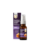 Propolis & Manuka medena imunska obrambna razpršila 250 med/ grlo razpršilo s propolisom (250 med), med Manuka in vitaminom D3, 20 ml