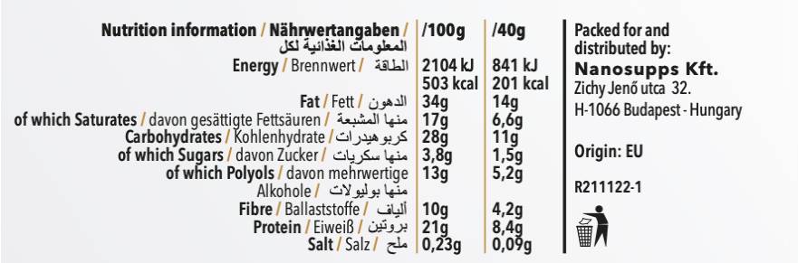 Protein rezina | z nizkimi sladkorji - 40 gramov