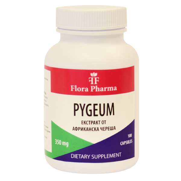 Pygeum 1400 mg / 100 kapsul, 25 odmerkov / flora farma