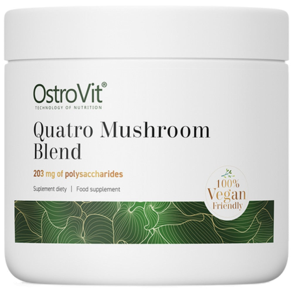 Quatro gobalna mešanica praška | Lion's Mane ~ reishi ~ cordyceps ~ chaga 100 gramov