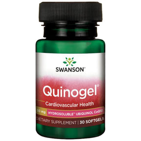 Quinogel (Hydrosoluble Ubiquinol CoQ10) 50 mg 30 Gel capsules - Nutra Best Europe