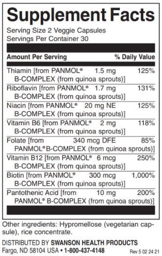 Prava hrana B -kompleks iz Quinoa Sprouts / 60 VCAPS - 0