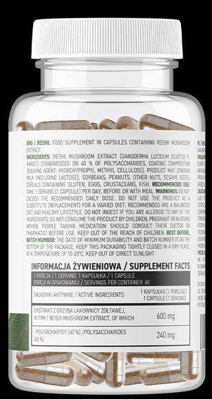 Reishi 600mg | Vege 60 kapsul