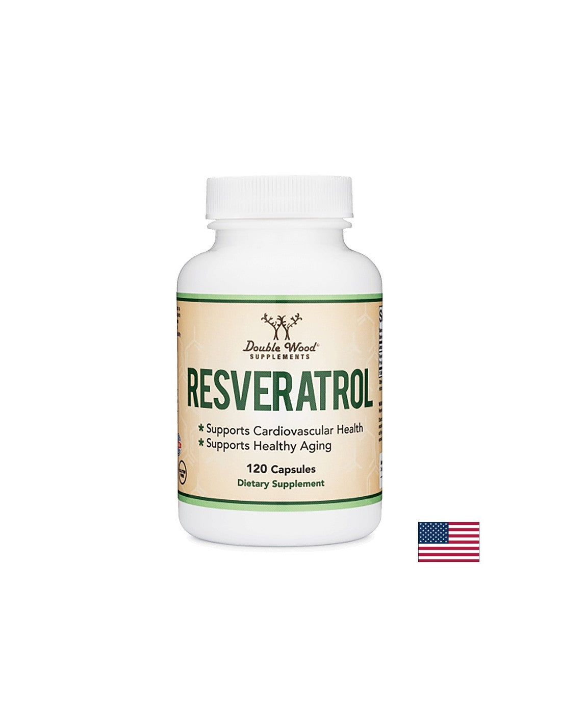 Resveratrol, 120 <tc>Double Wood</tc> kapsule