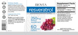 Resveratrol 250 mg / 60 zavihkov