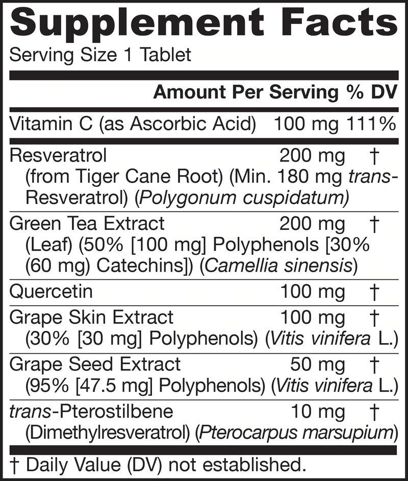 Resveratrol Synergy® 200mg - resveratrol 60 zavihkov