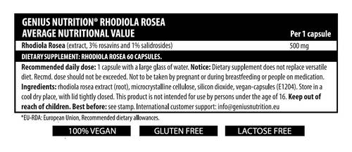 Rhodiola rosea 500 mg - 60 kapsul