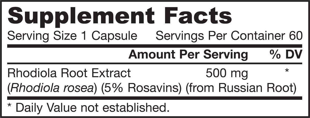Rhodiola rosea 500 mg 60 kapsul