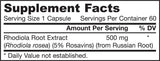 Rhodiola rosea 500 mg 60 kapsul