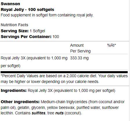 Royal Jelly 333 mg 100 gel kapsul
