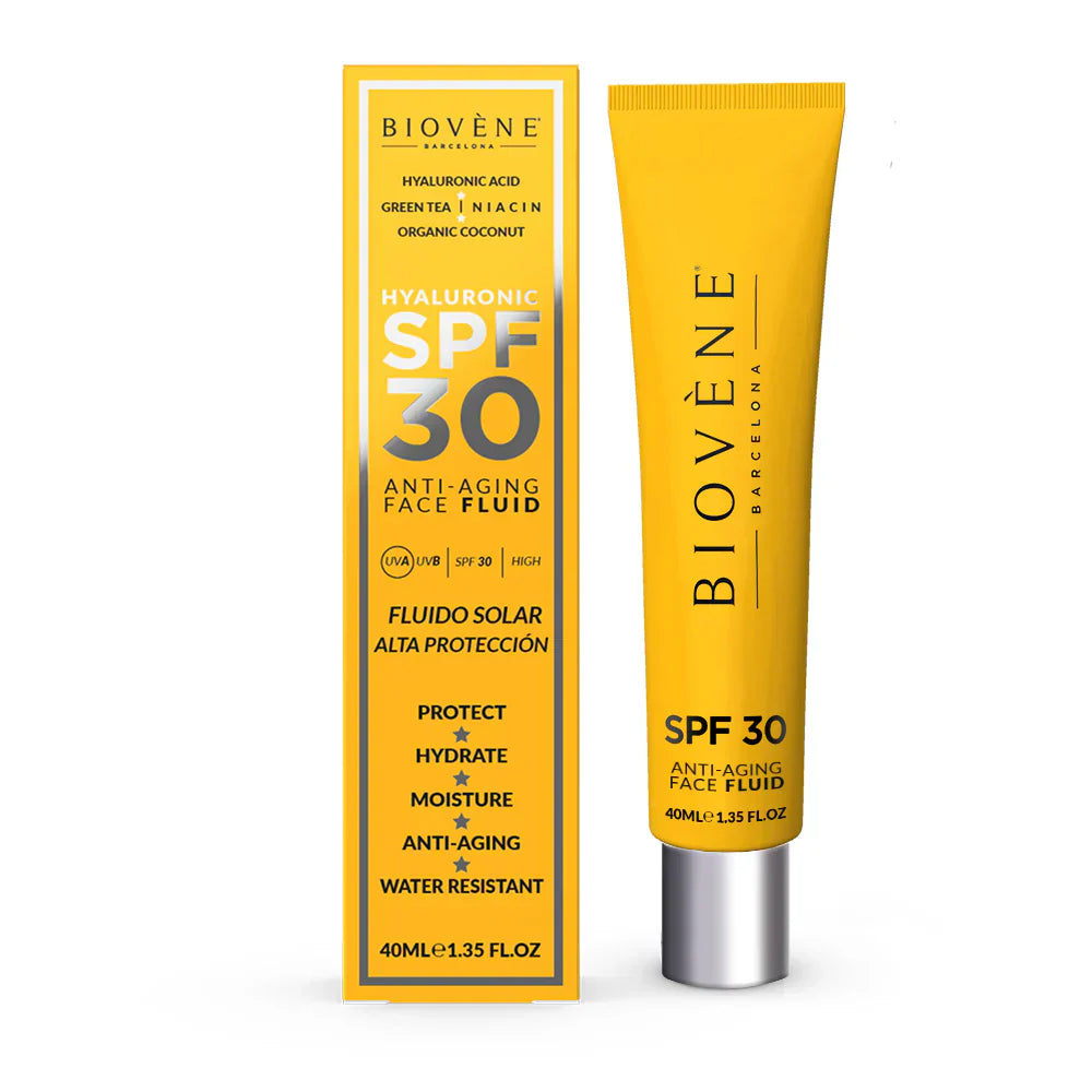 Vlažilna zaščitna krema za obraz SPF 30 z hialuronsko kislino proti staranju - 40 ml