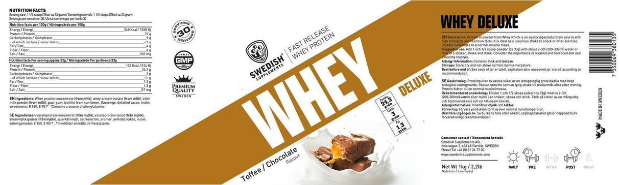 <tc>Swedish Supplements</tc> Whey Protein Deluxe [2000 gramov, 60 odmerkov]