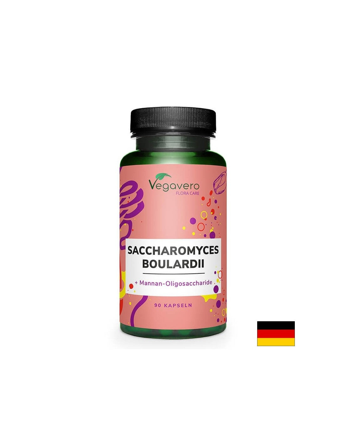Saccharomyces Boulardii + manan-oligosaharid (MOS), 90 kapsul, 100 % vegansko <tc>Vegavero</tc>