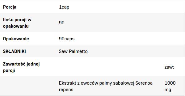 Saw Palmetto 1000 mg - 90 kapsul