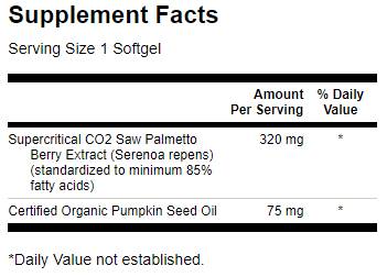 SAG PALMETTO - največja trdnost 320 mg 60 gel kapsul