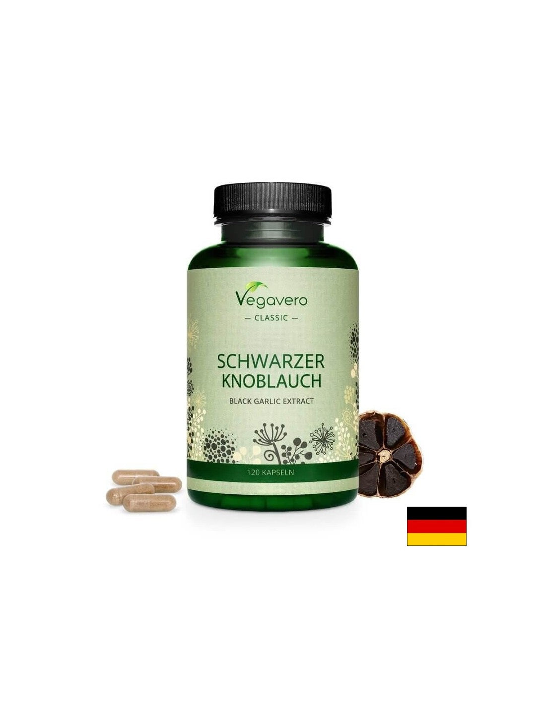 Schwarzer Knoblauch/ Izvleček črnega česna, 120 kapsul <tc>Vegavero</tc>